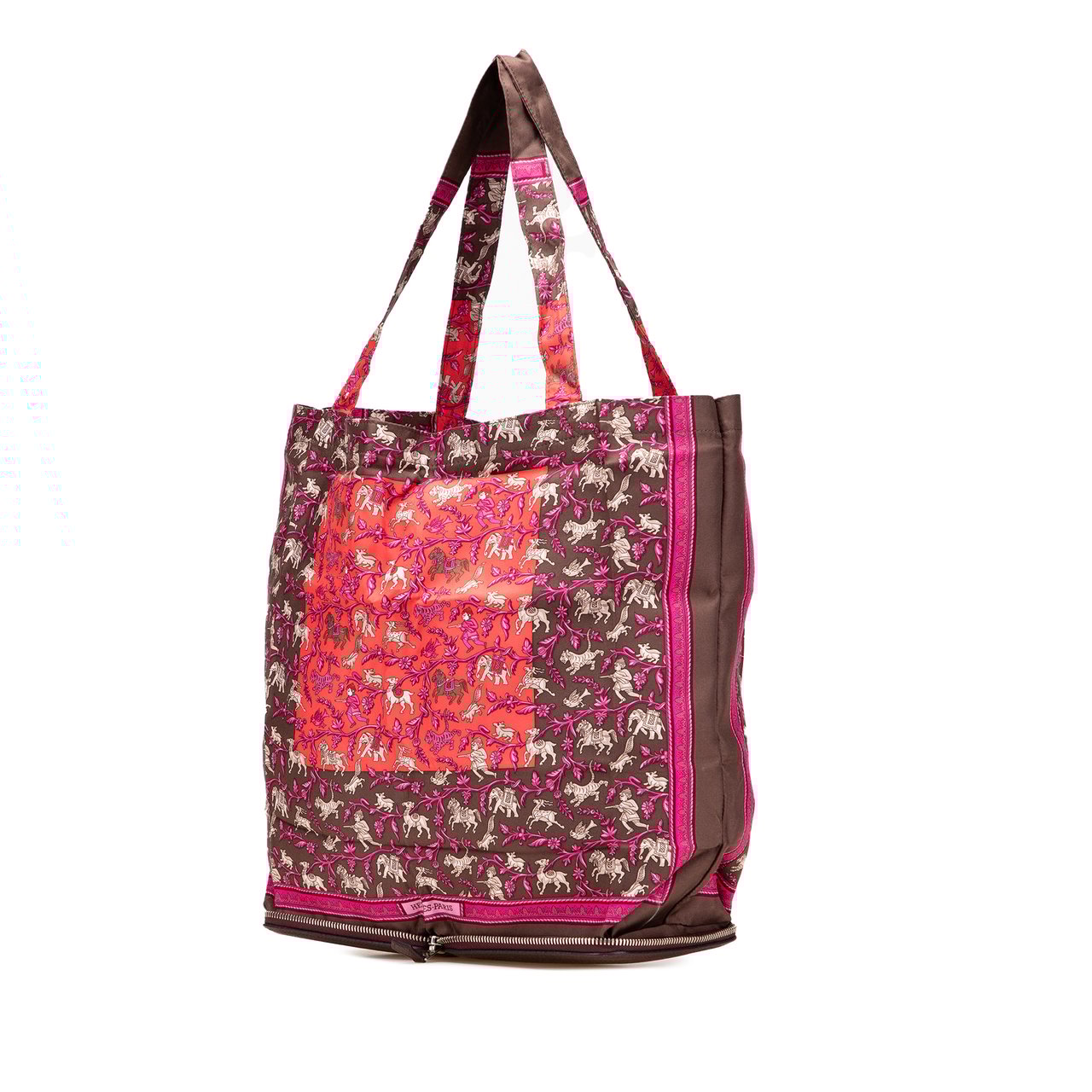 Hermès Chasse en Inde Silky Pop Tote Bruin