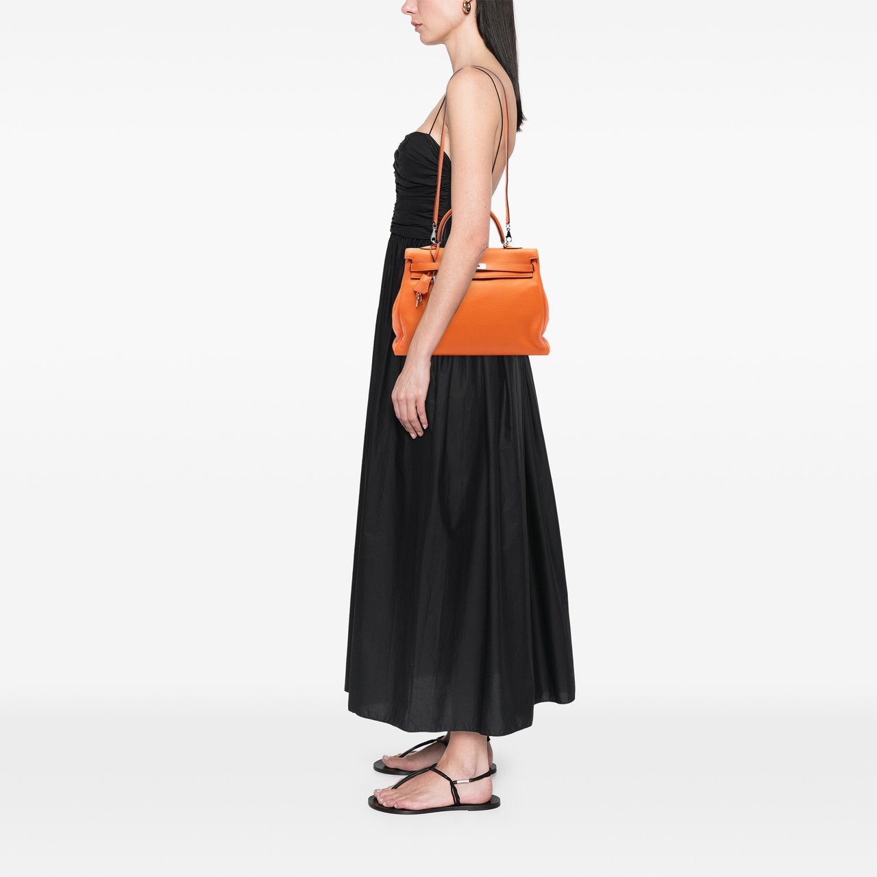 Hermès Togo Kelly II Retourne 35 Oranje