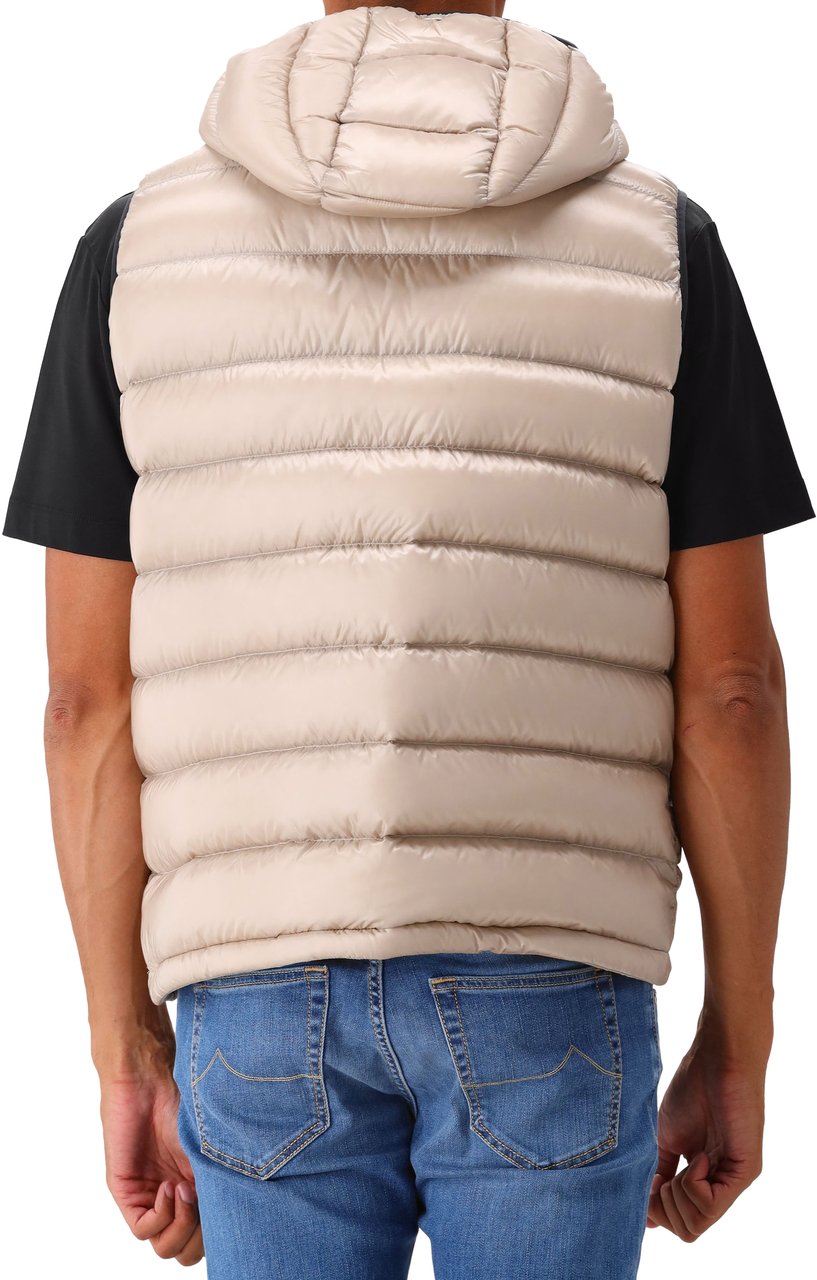 Herno Herno Bodywarmer Beige Woven Vest Beige