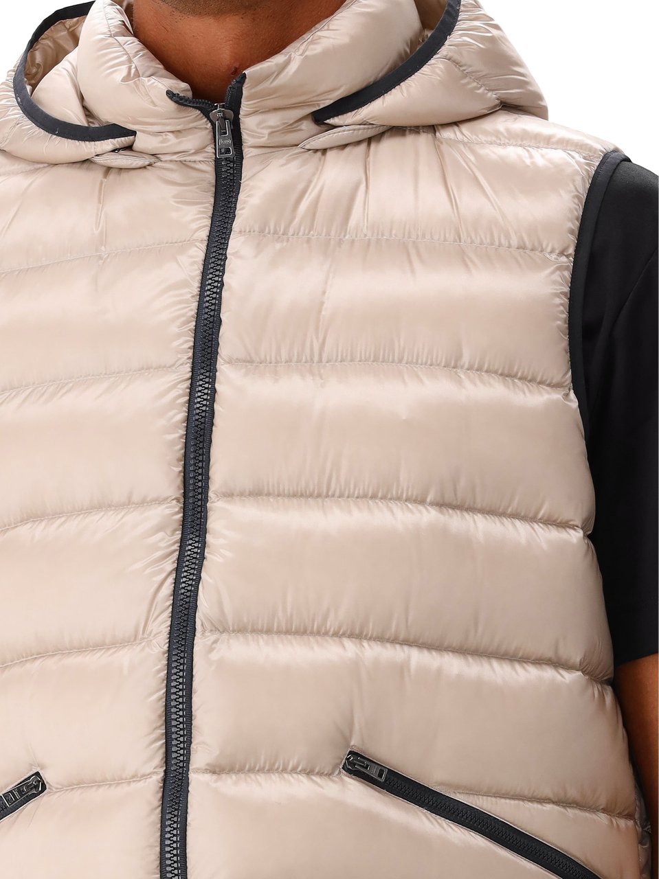 Herno Herno Bodywarmer Beige Woven Vest Beige