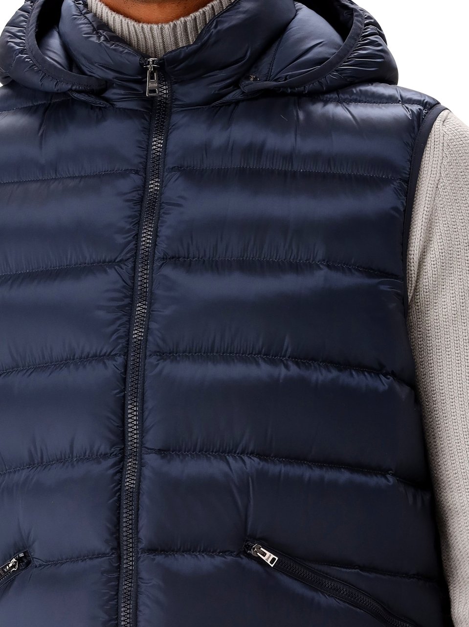 Herno Herno Bodywarmer Blauw Woven Vest Blauw