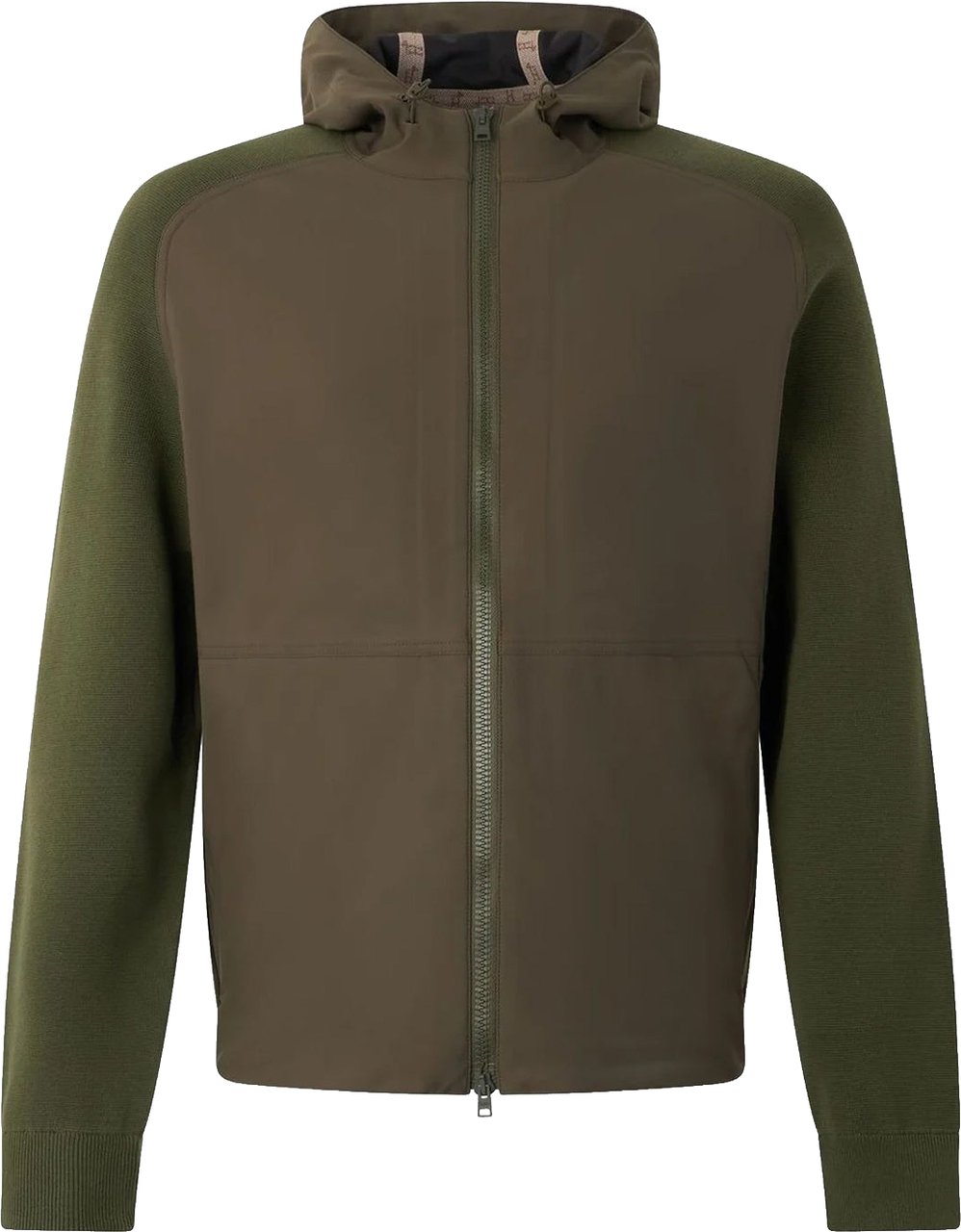 Herno Panelled Hooded Jacket Groen