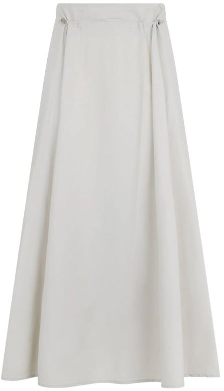 Herno Herno Gray Elastane Long Skirt Grijs