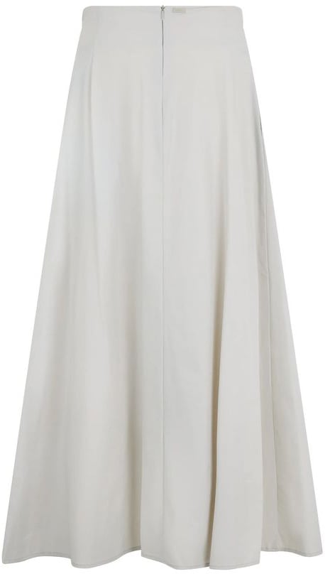 Herno Herno Gray Elastane Long Skirt Grijs