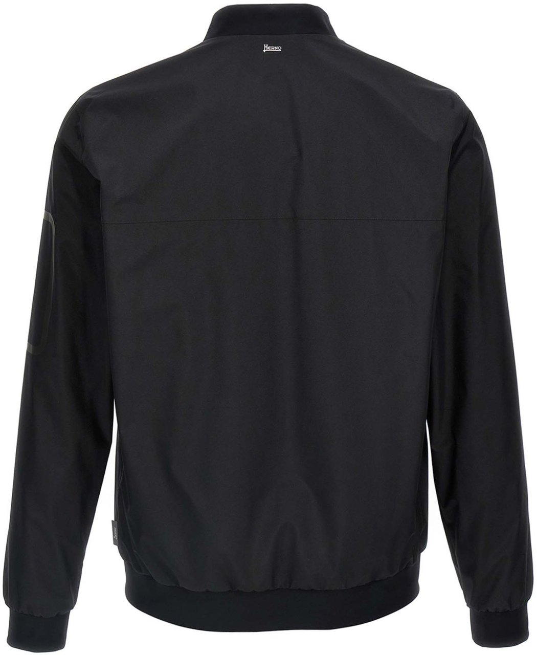 Herno Black Polyester Bomber Zwart