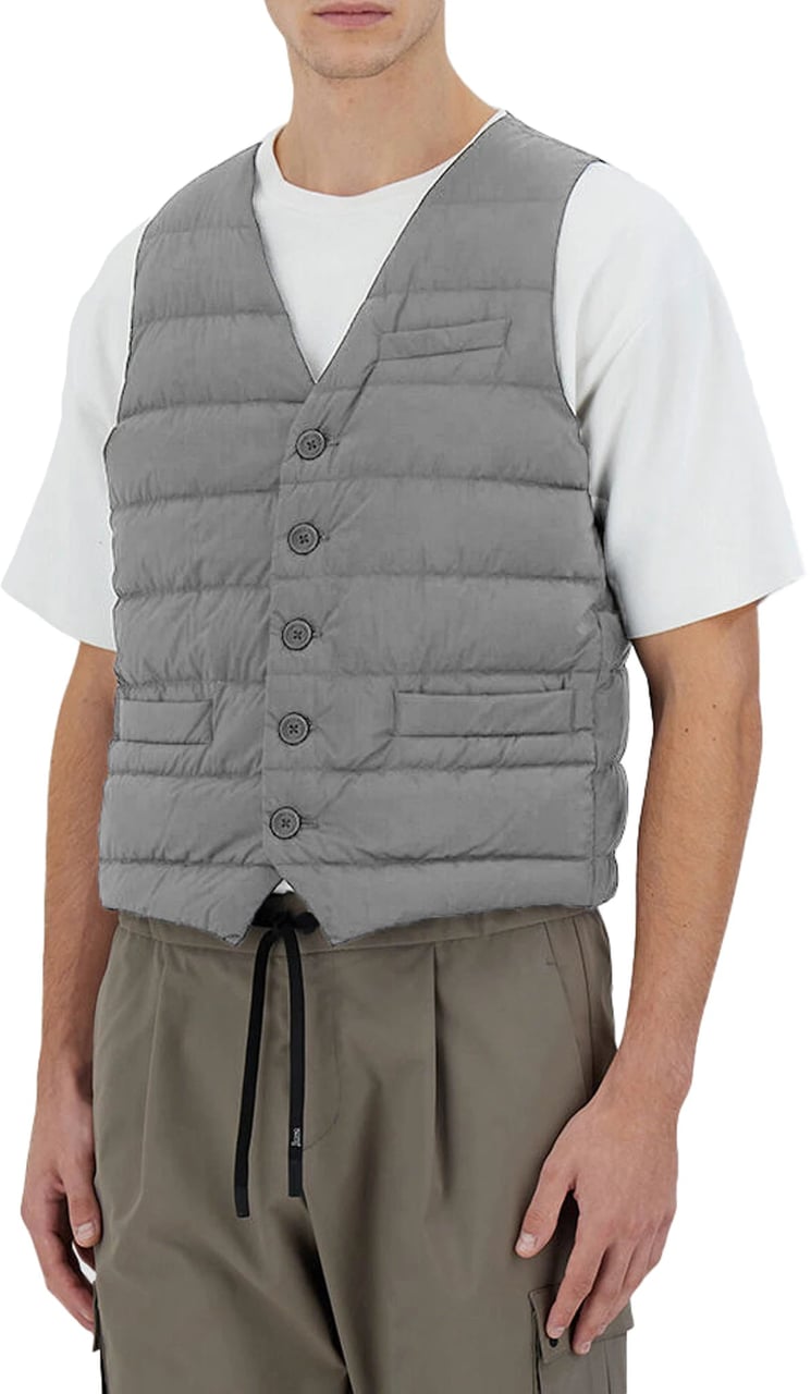 Herno Herno Vest Grey Man Dierenprint