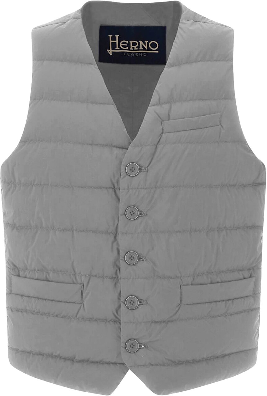 Herno Herno Vest Grey Man Dierenprint
