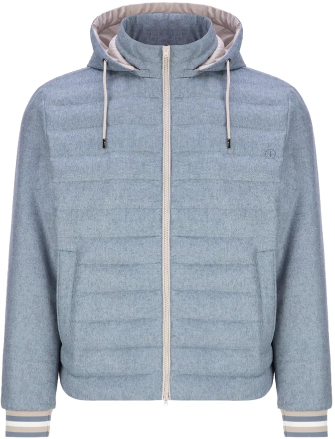 Herno Herno Jackets Light Blue Man Dierenprint