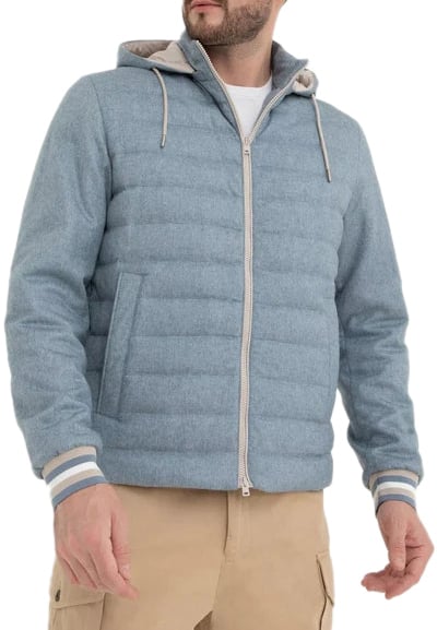 Herno Herno Jackets Light Blue Man Dierenprint