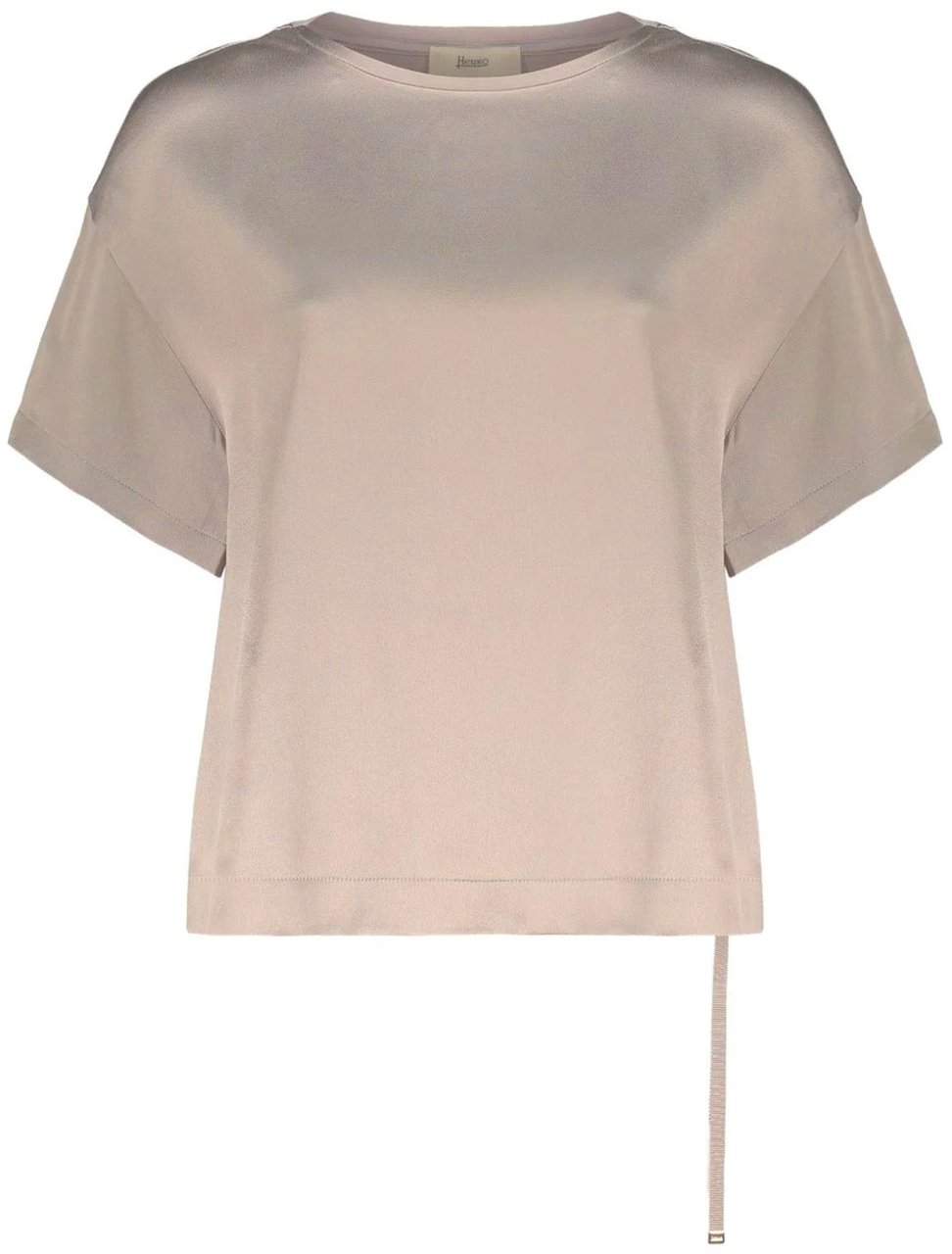 Herno Herno asymmetric short-sleeve blouse Beige