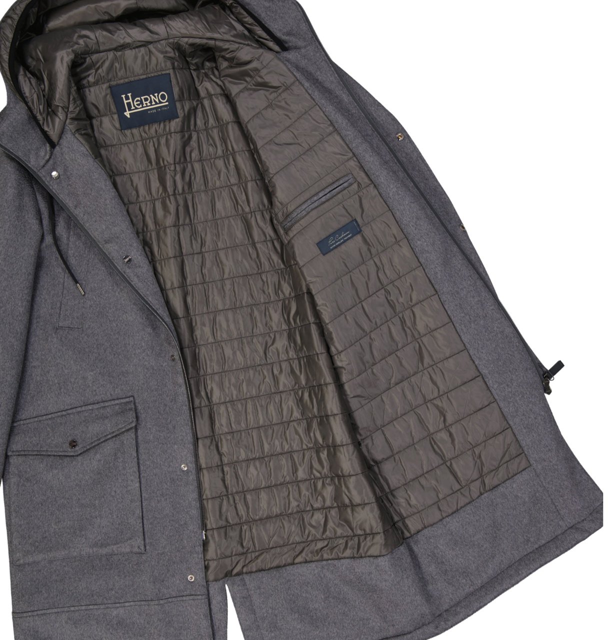 Herno Cashmere Coat Grijs
