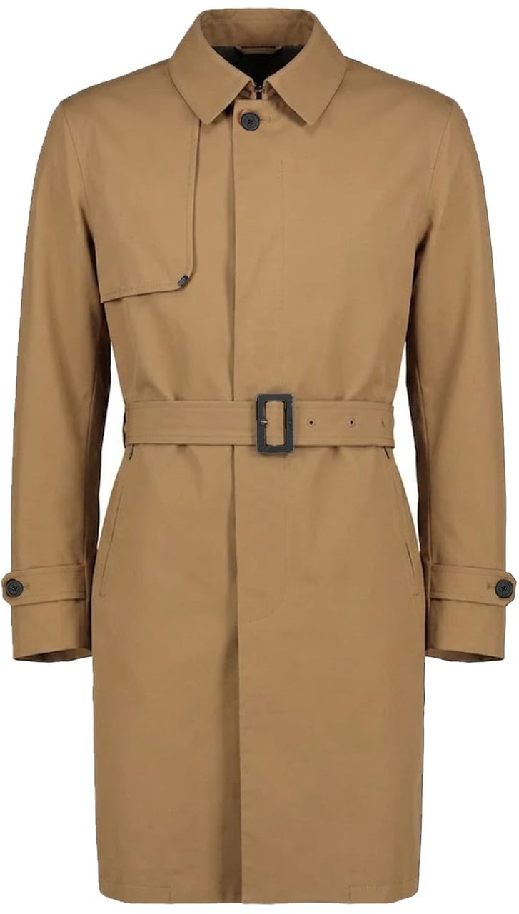 Herno Belted Single-Breasted Coat Bruin