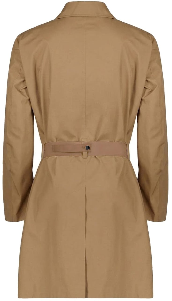 Herno Belted Single-Breasted Coat Bruin