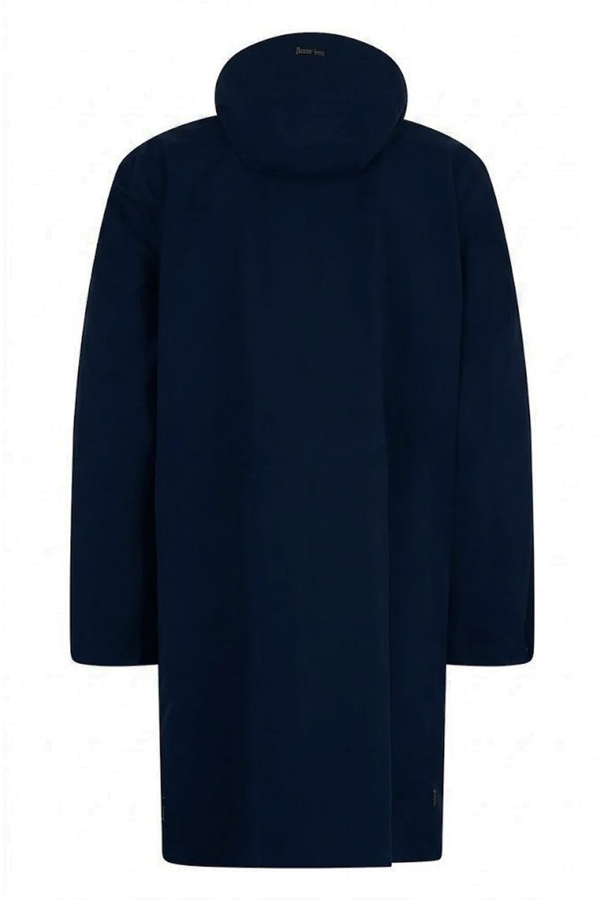 Herno Hooded Rain Coat Blauw