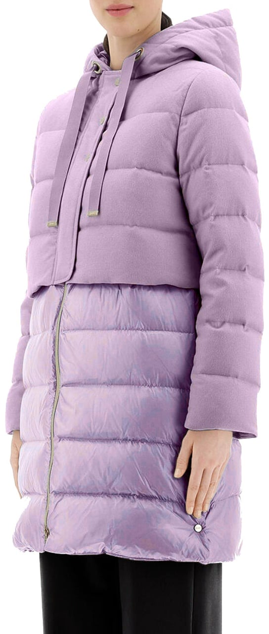 HERNO Wool Down Coat Paars