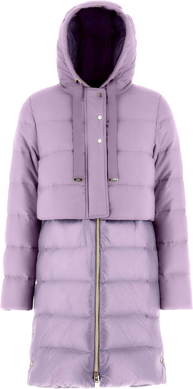 HERNO Wool Down Coat Paars