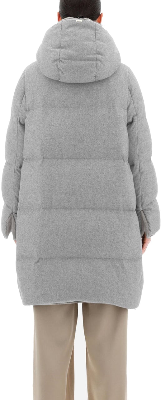 HERNO Hooded Padded Coat Grijs