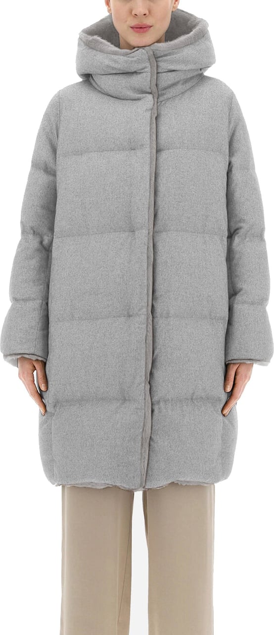 HERNO Hooded Padded Coat Grijs