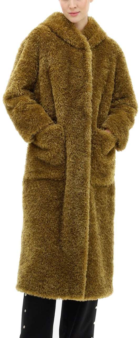 HERNO CURLY FAUX FUR Coat Groen