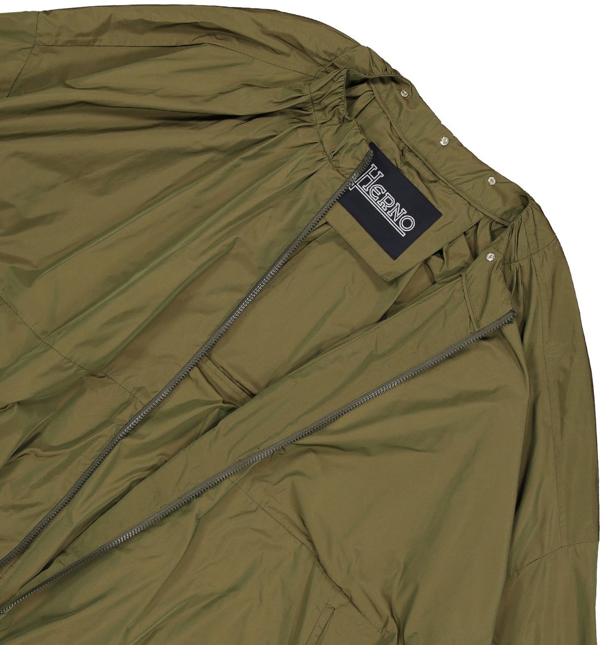 Herno Oversized Hooded Coat Groen