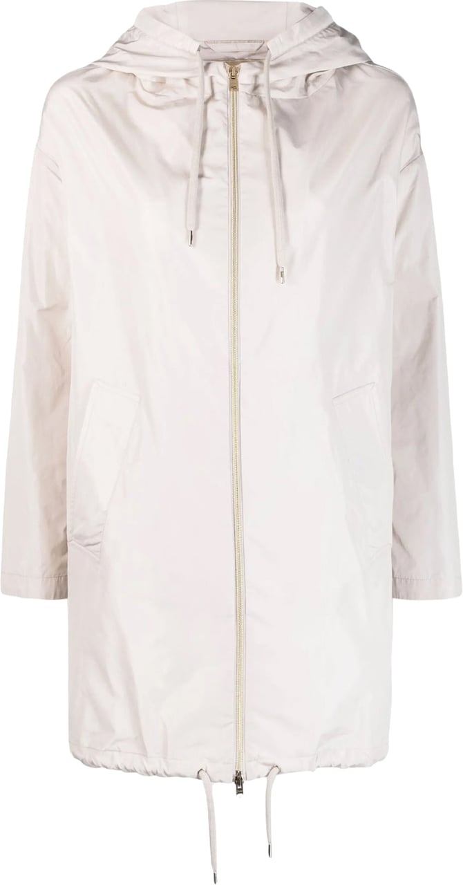 Herno Techno Taffeta Parka Coat Wit