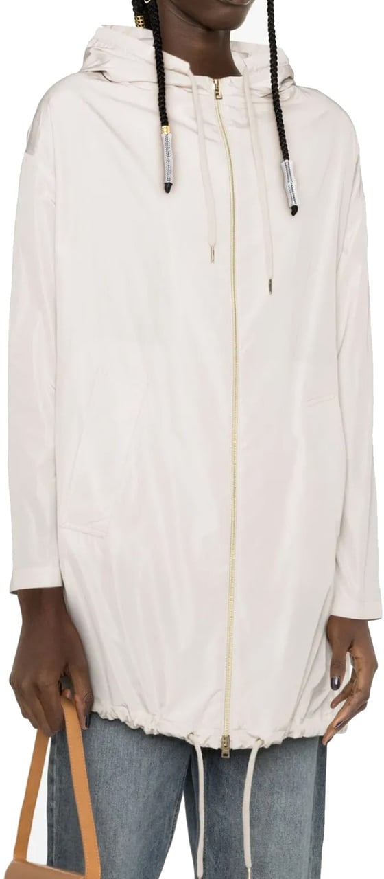 Herno Techno Taffeta Parka Coat Wit