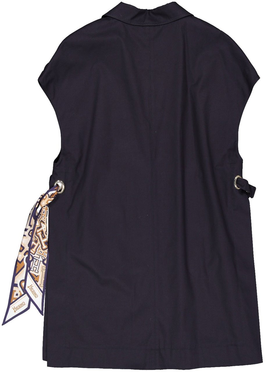 Herno Sleeveless Long Coat Blauw