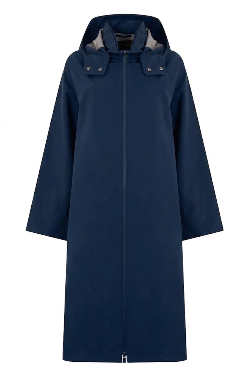 Herno Long Trench Coat Blauw