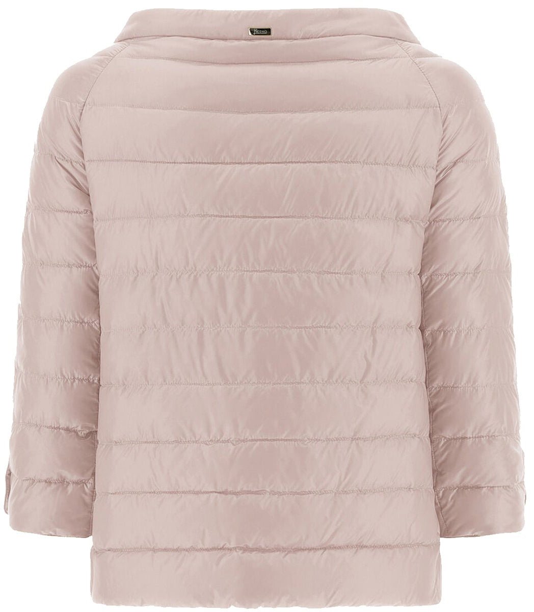 Herno HernoCropped Sleeve Down Jacket Roze
