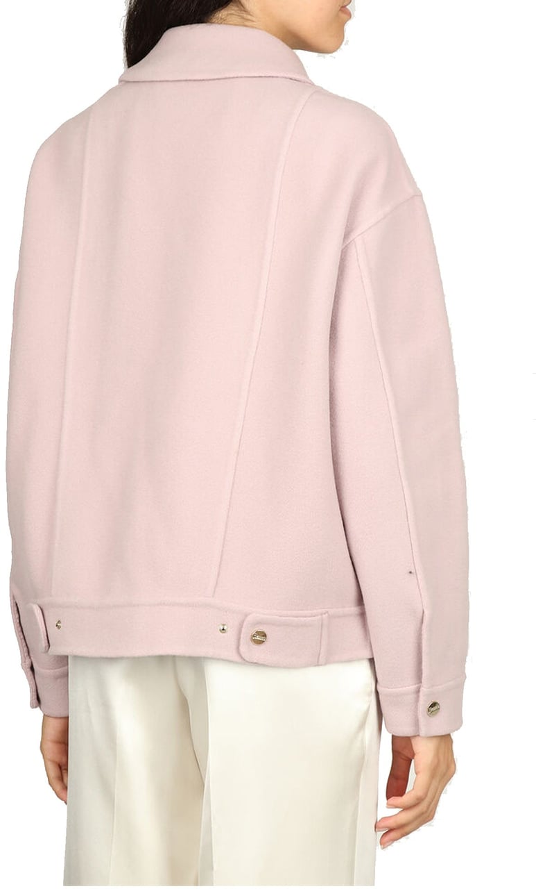 HERNO Wool Biker Jacket Roze