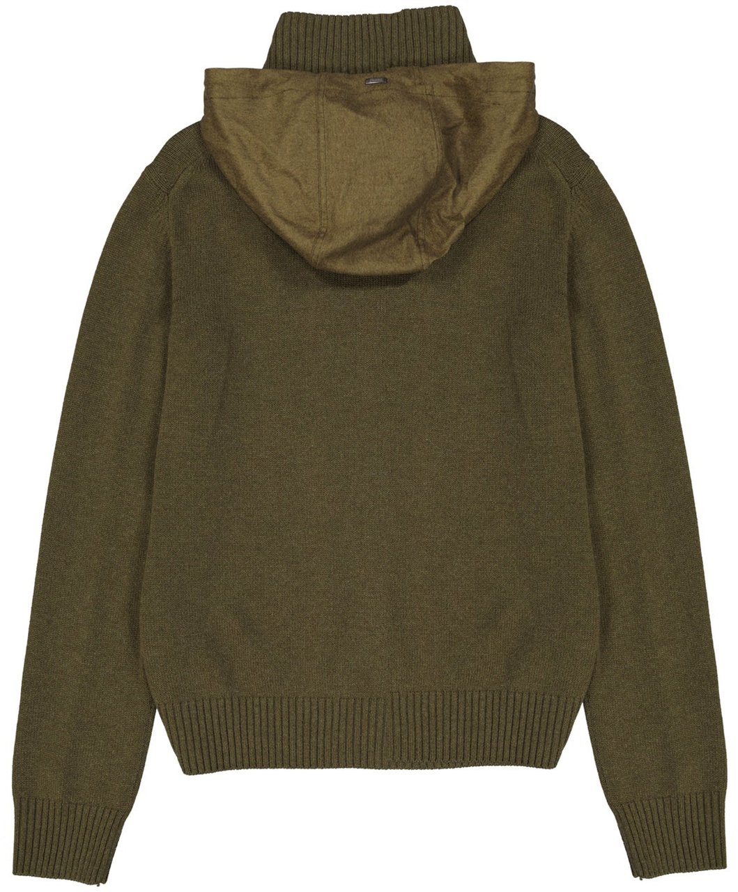 Herno Cashmere Zipped Sweater Groen