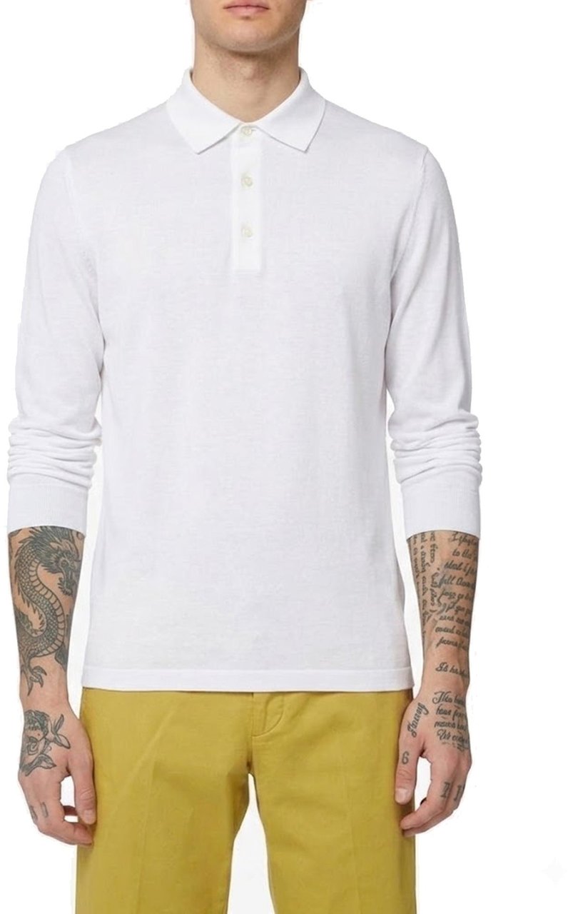 Herno Long Sleeve Polo Shirt Wit