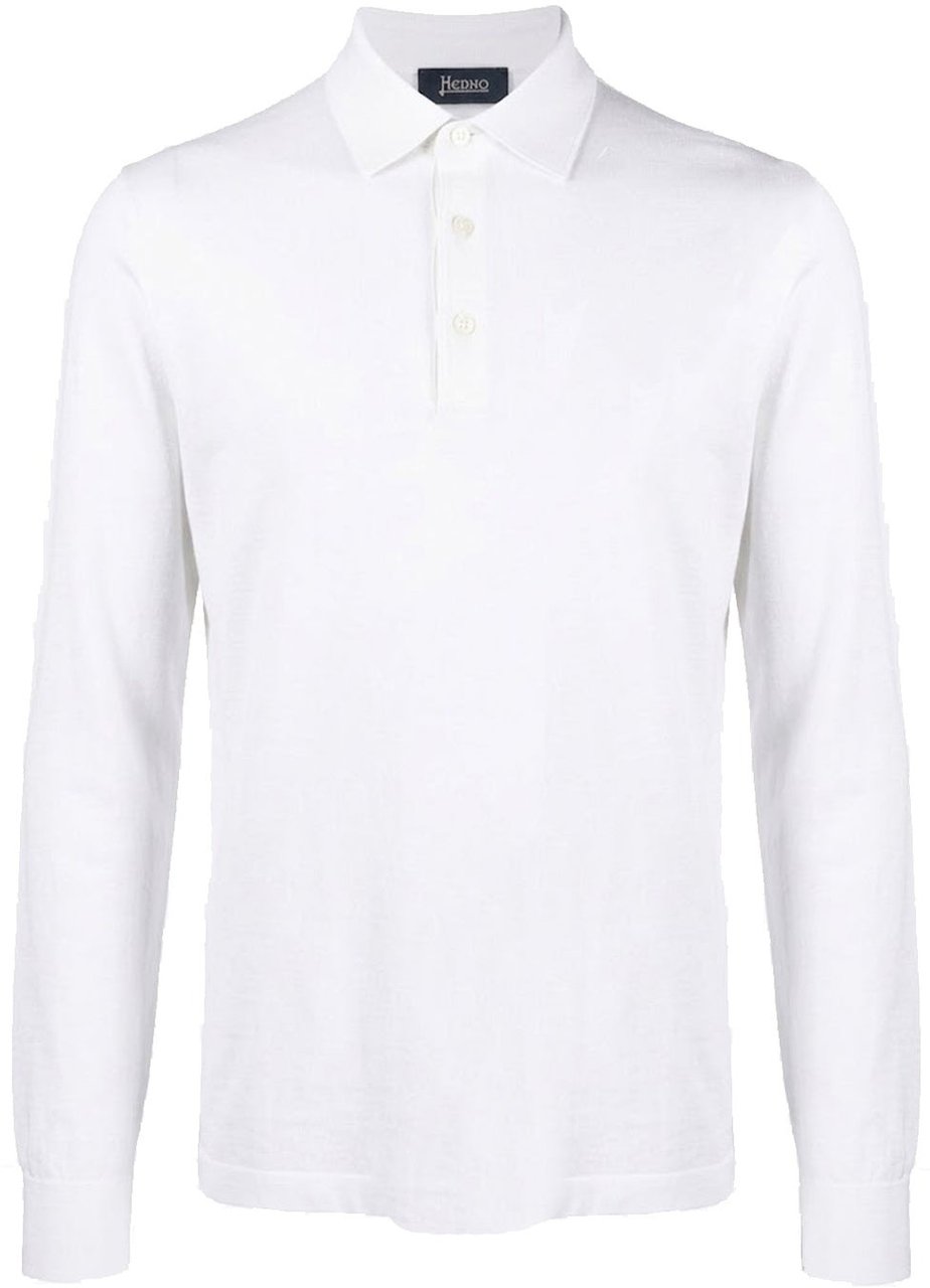 Herno Long Sleeve Polo Shirt Wit