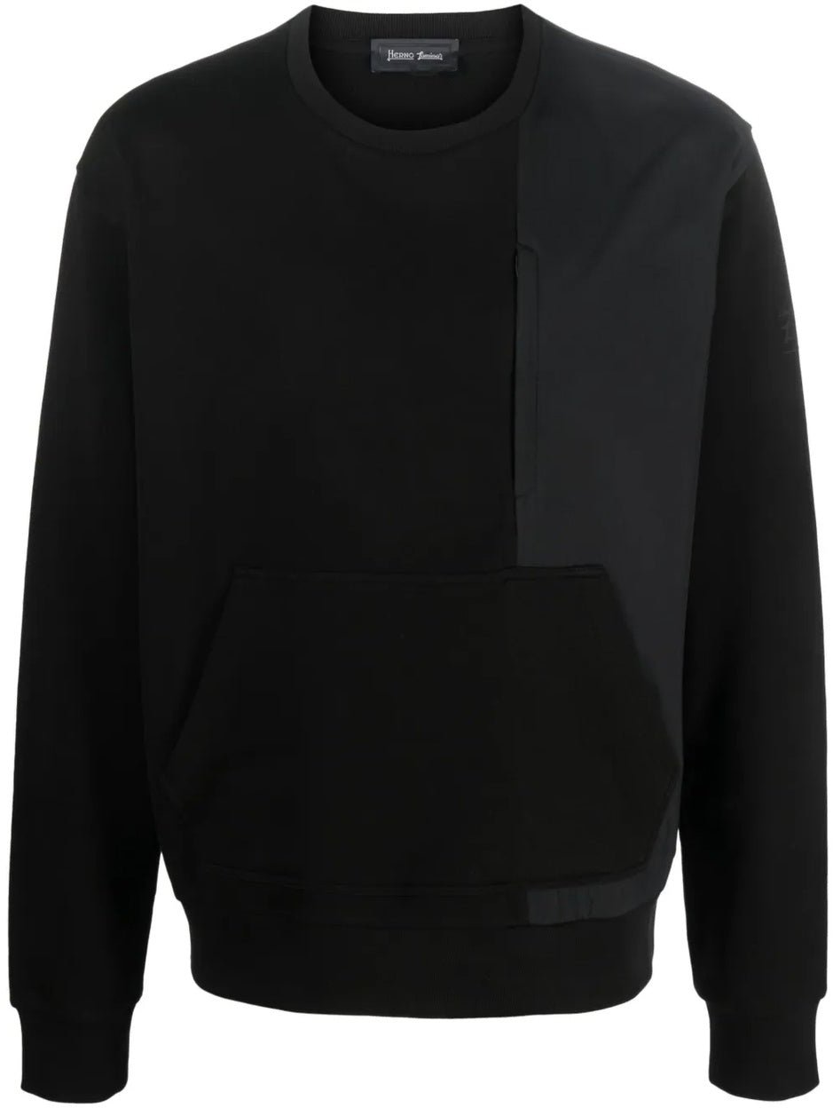 Herno Panelled-Design Sweatshirt Zwart