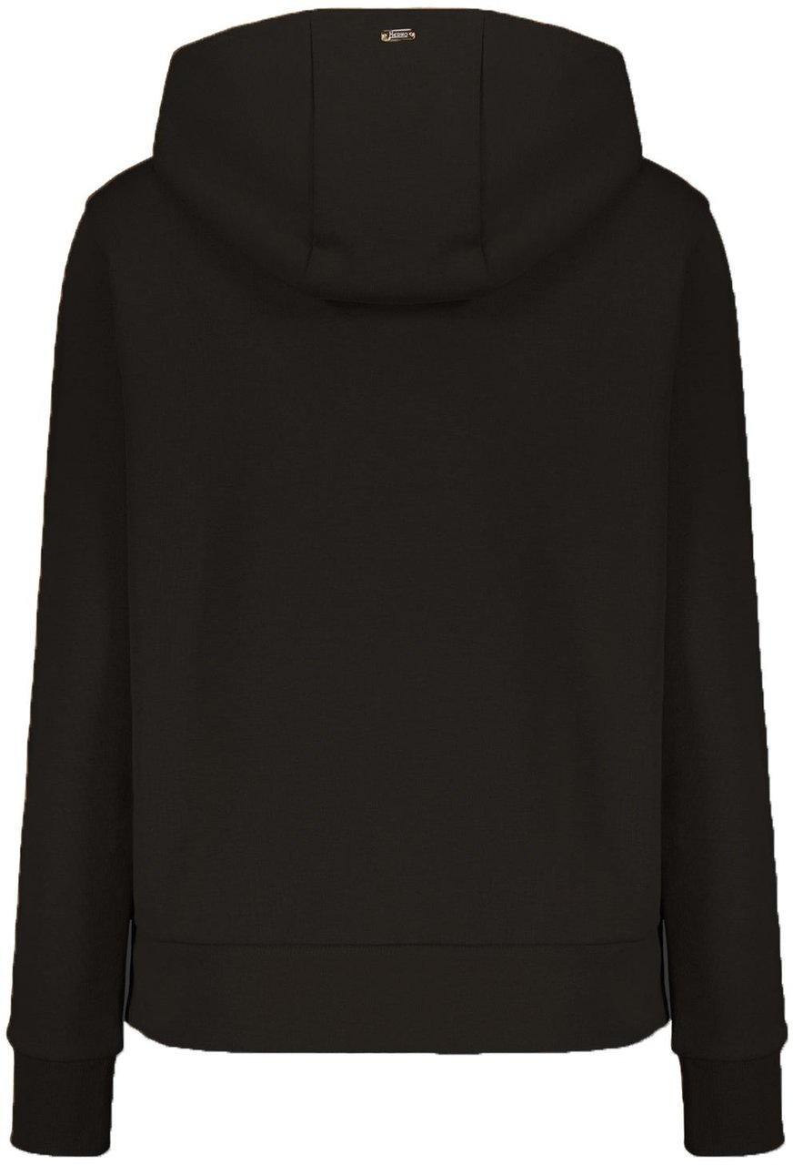 Herno logo-detail hoodie Zwart