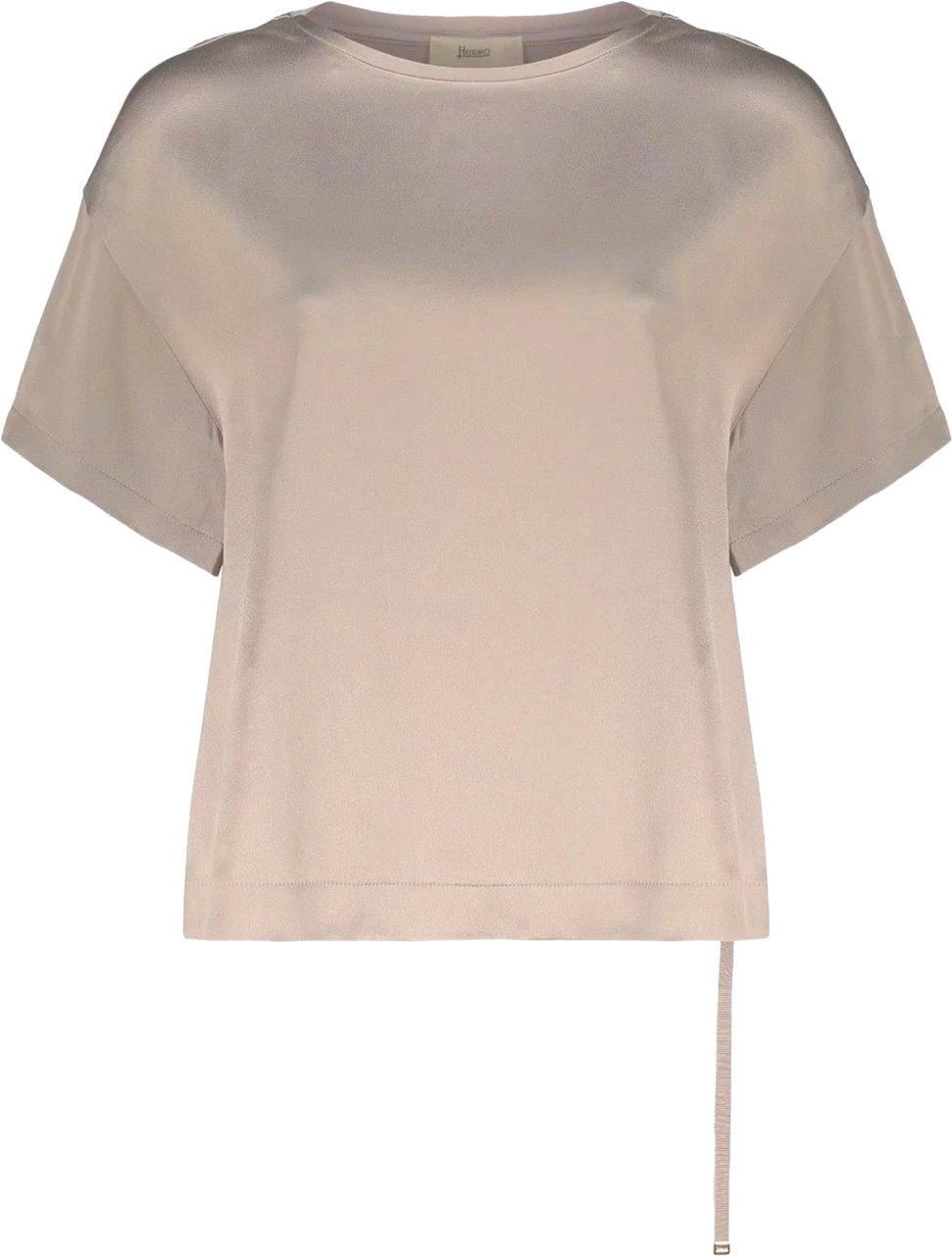 Herno  asymmetric short-sleeve blouse Beige