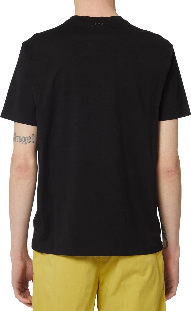 Herno Lazer Cut T-shirt Zwart