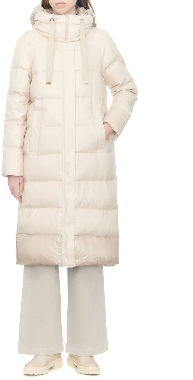 HERNO Silk And Cashmere Padded Coat Wit