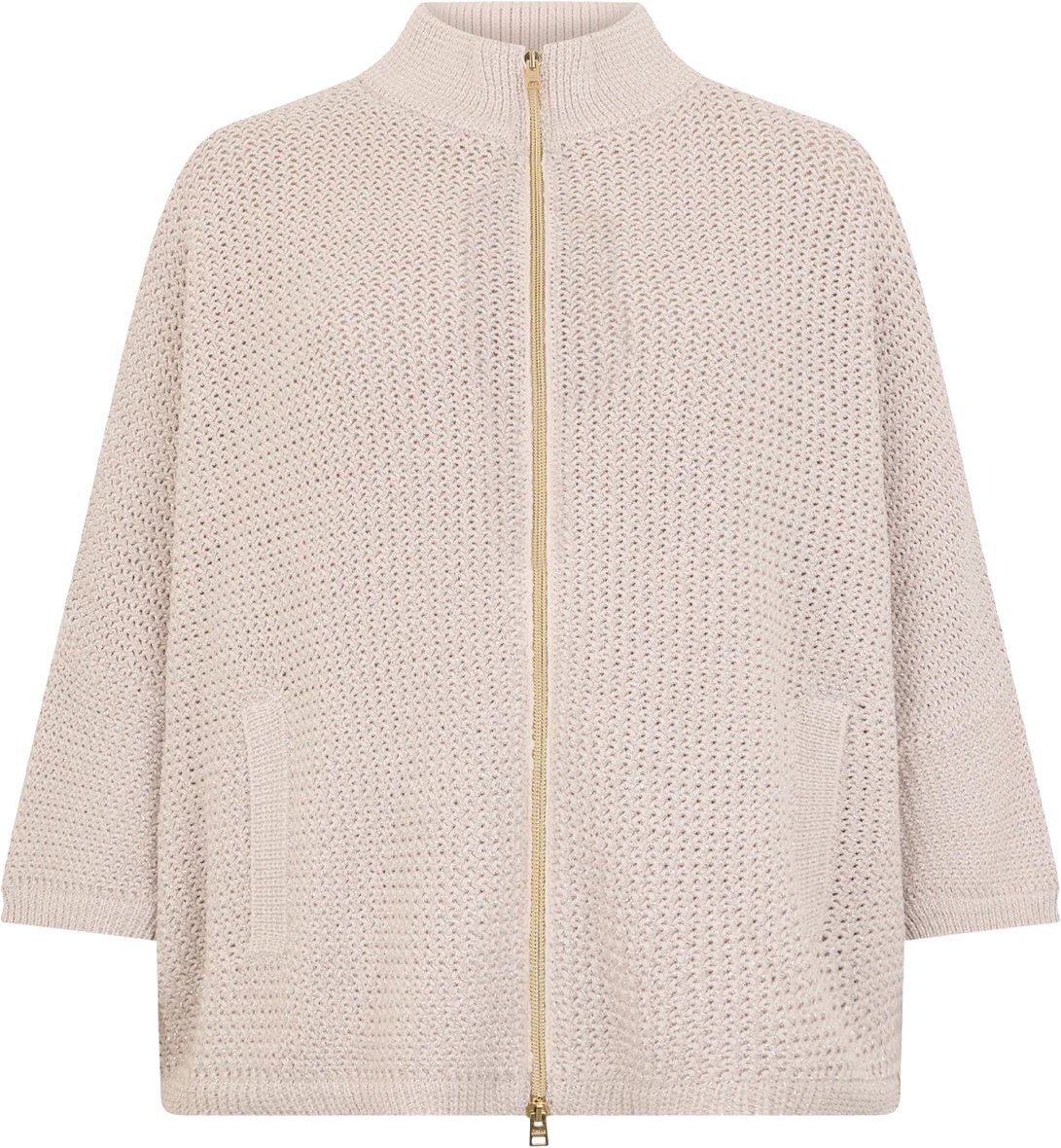 Herno Oversized Knitted Cardigan Beige