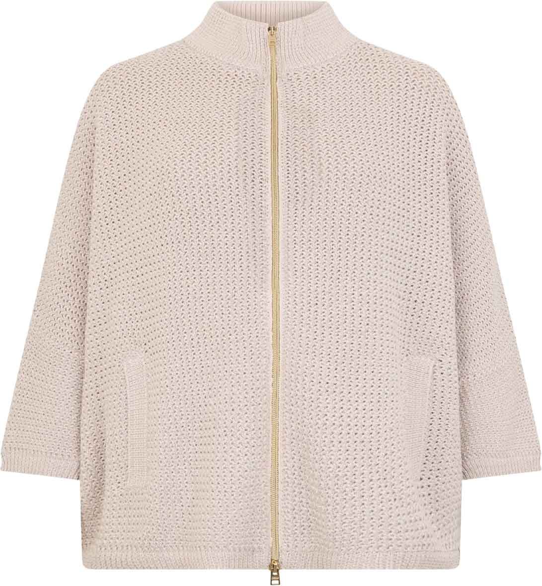 Herno Oversized Knitted Cardigan Beige