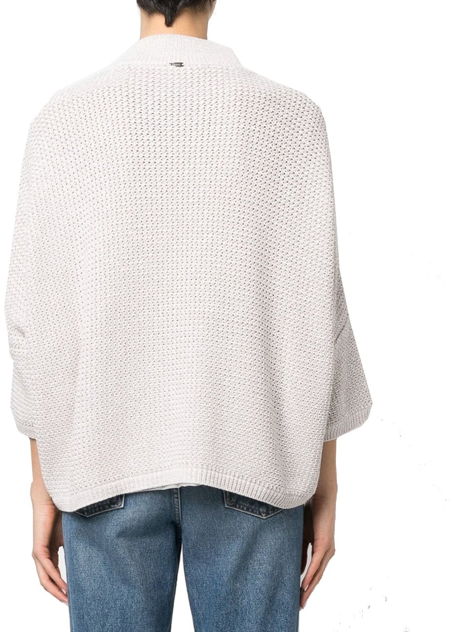 Herno Oversized Knitted Cardigan Beige