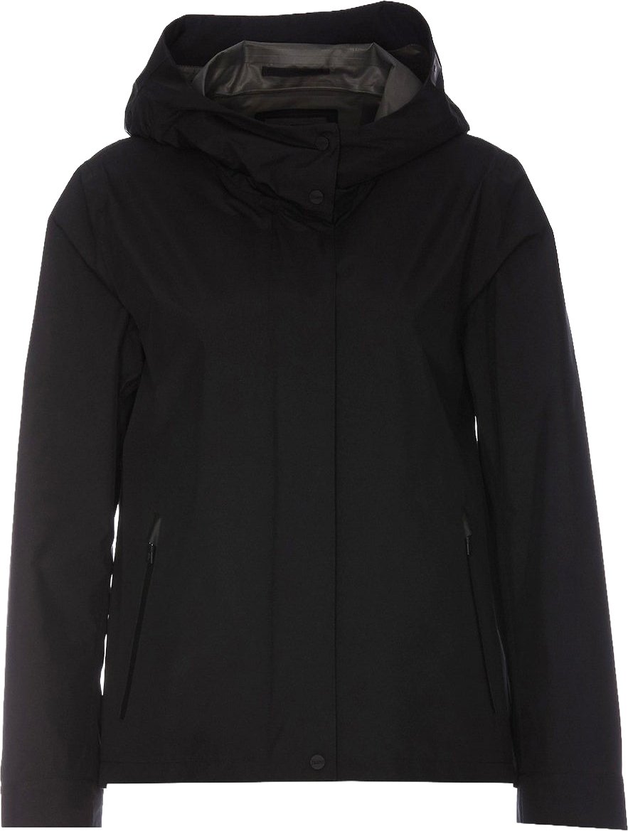 Herno Hooded Cape Jacket Zwart