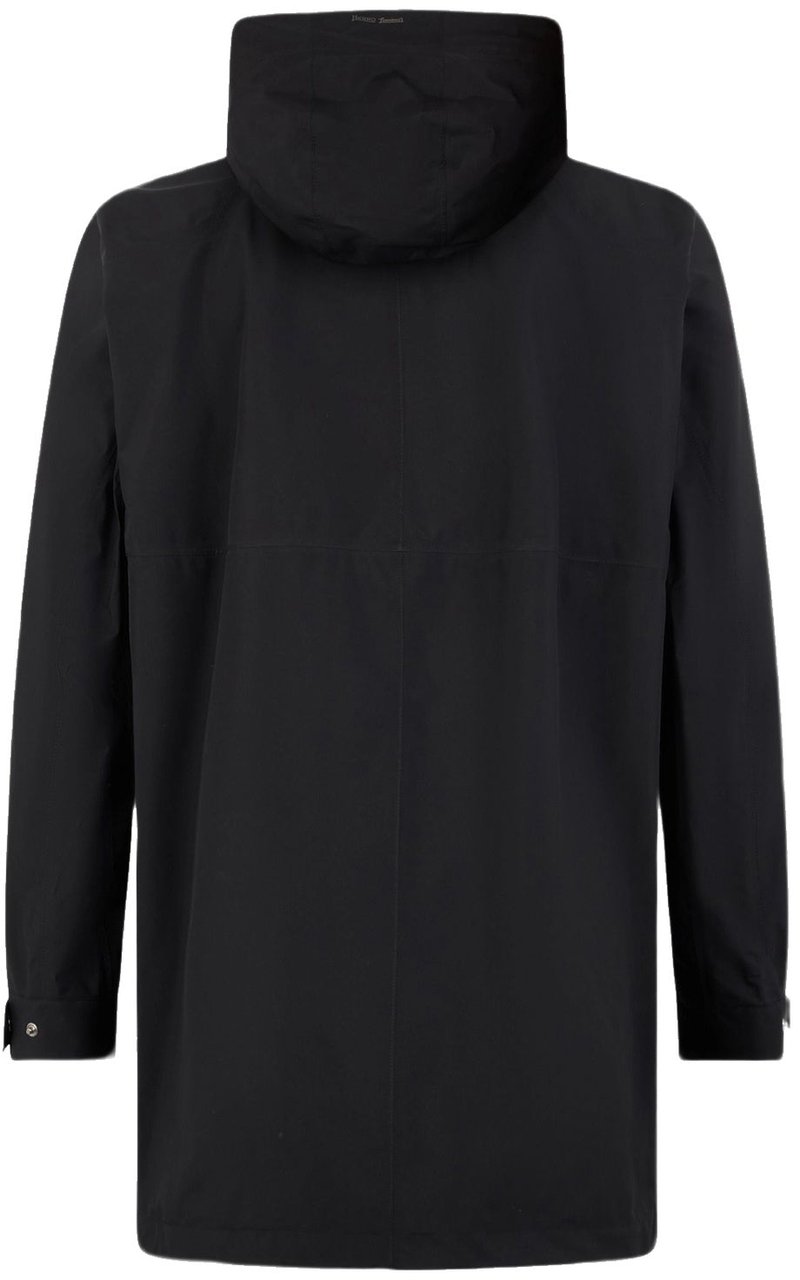 Herno Hooded Parka Coat Zwart