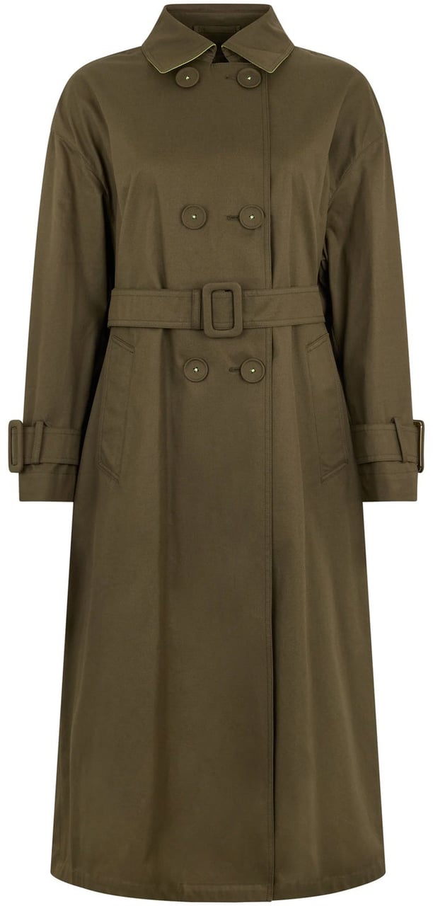 Herno Cotton Trench Coat Groen