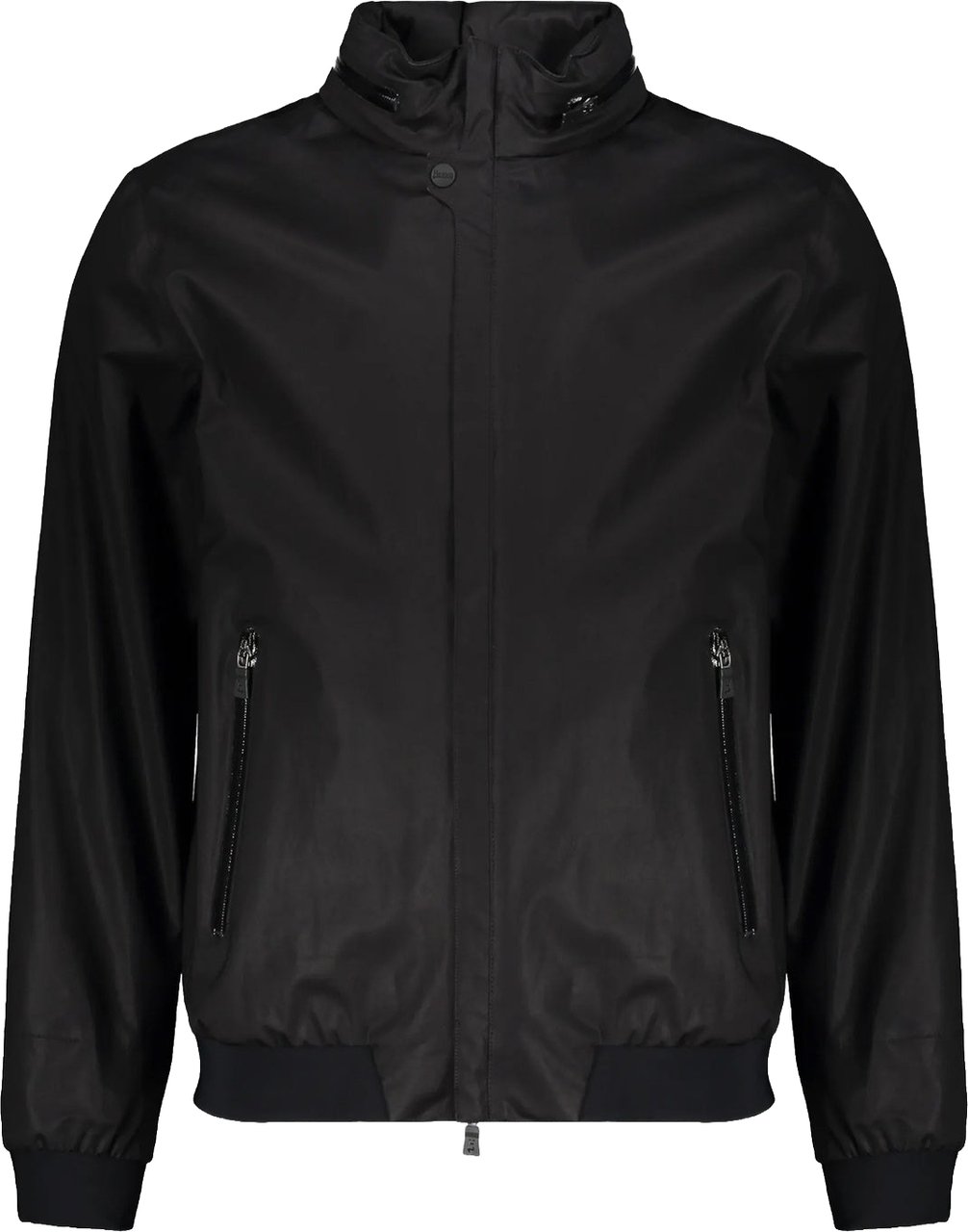 Herno Stand Collar Pocket Jacket Zwart