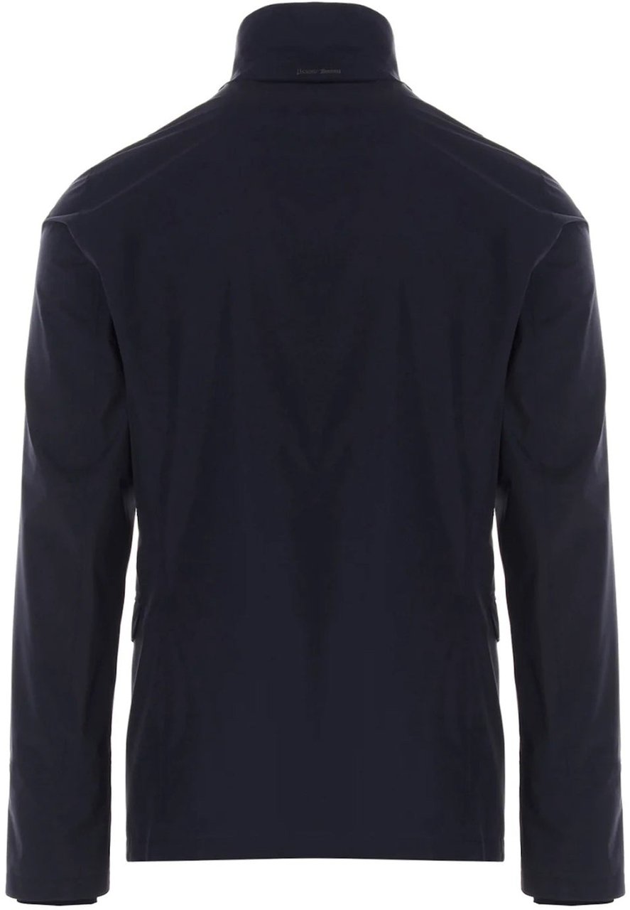 Herno High-Neck Jacket Blauw