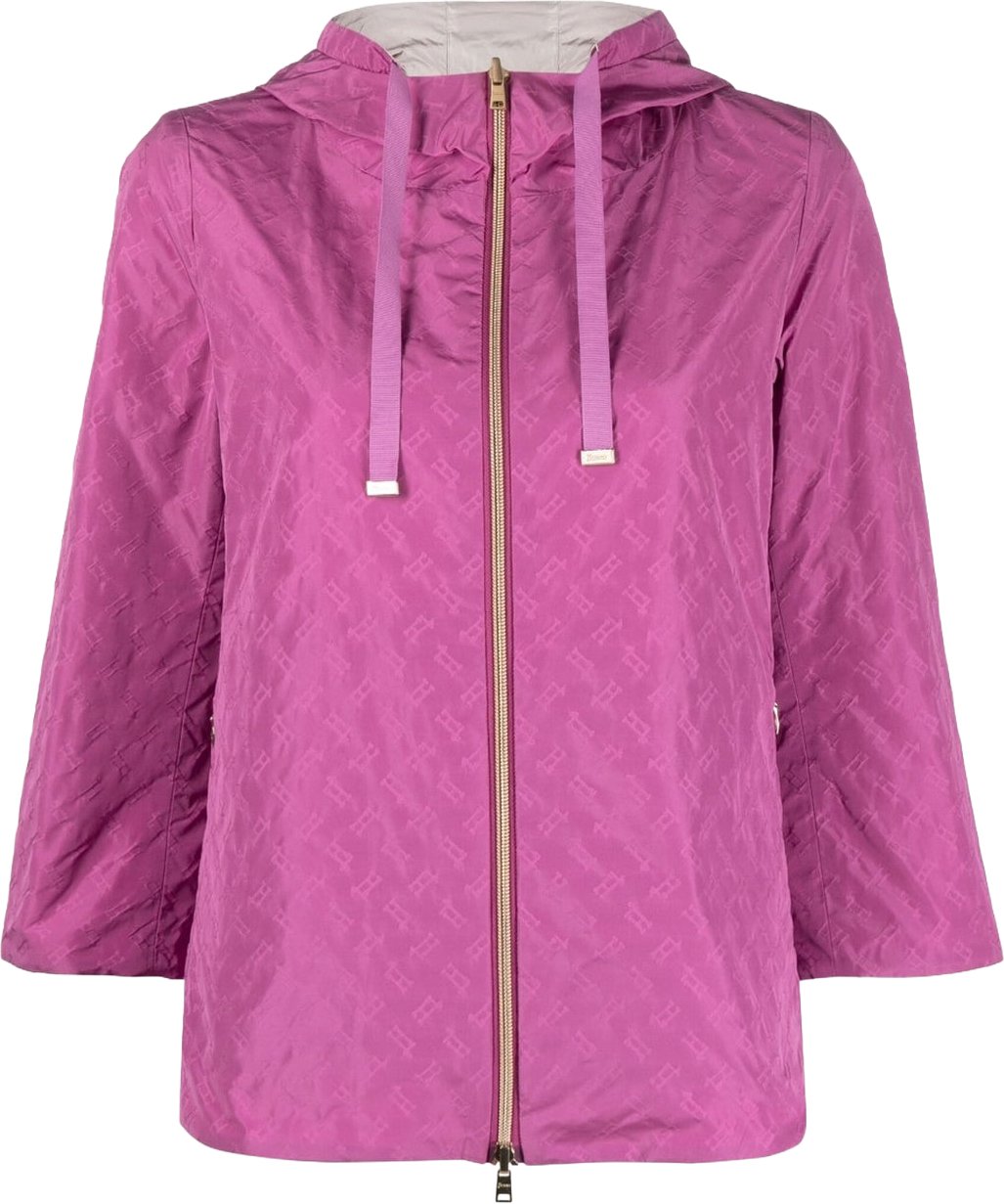 Herno Reversible Monogram-Print Jacket Roze