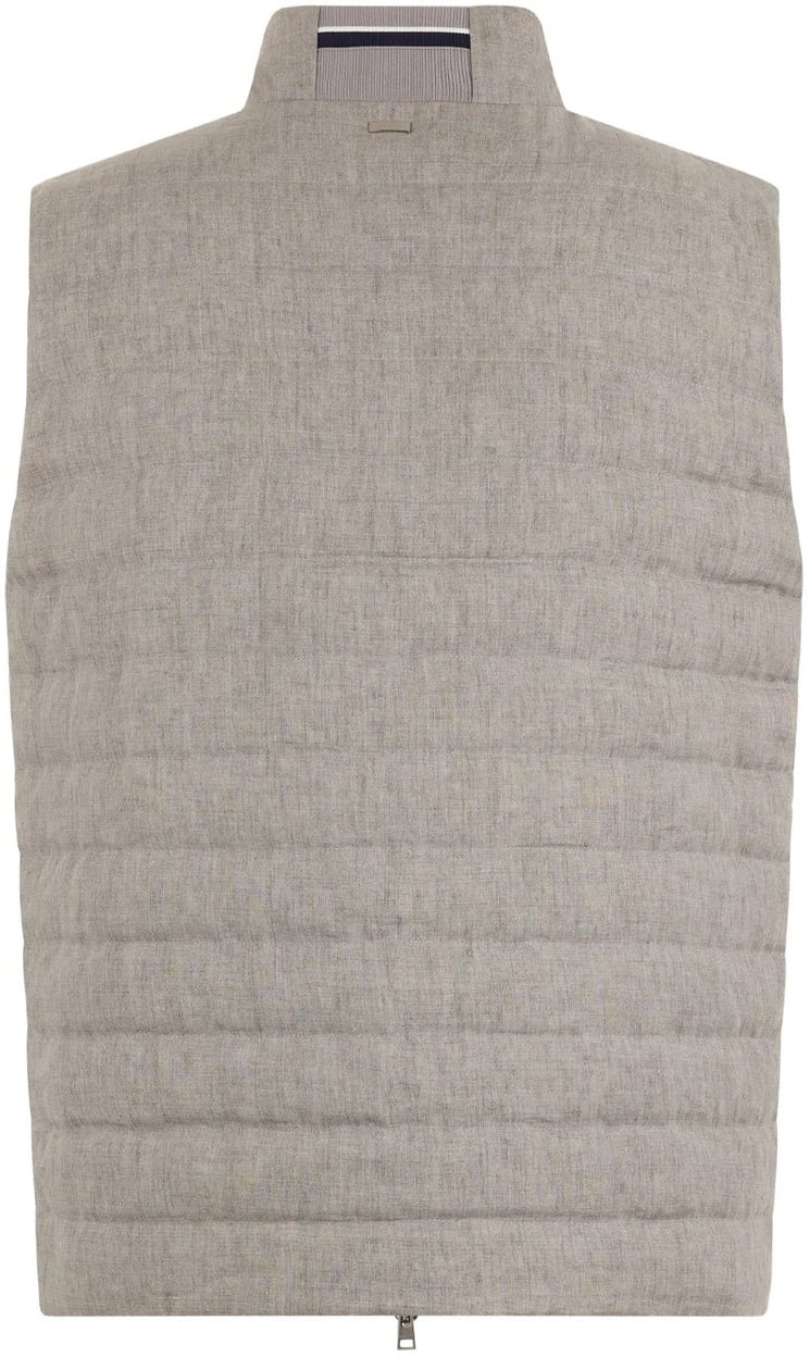 Herno Linen Down Gilet Grijs