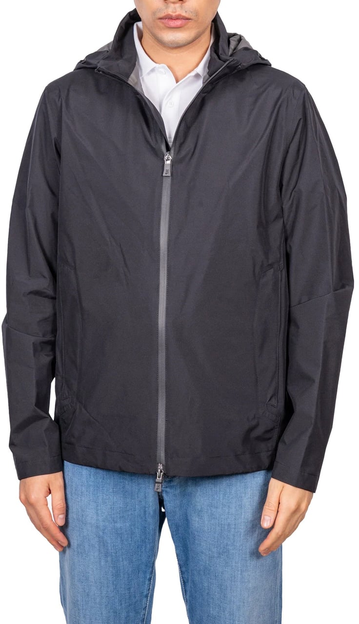 Herno Casual Hooded Jacket Zwart