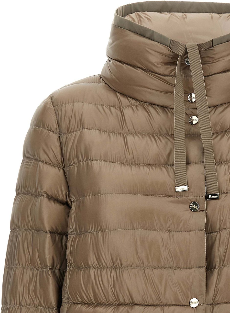 Herno Brown Polyamide Full-Length Jacket Bruin